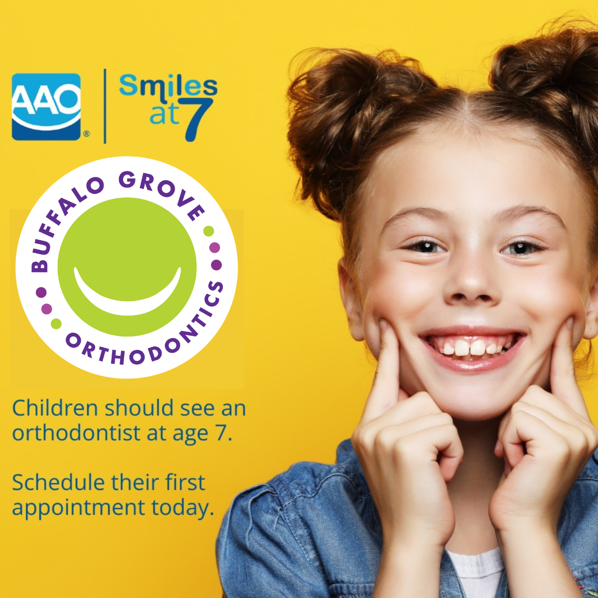 7 year old child receiving first orthodontic evaulation at Buffalo Grove Orthodontics in Buffalo Grove, Illinois